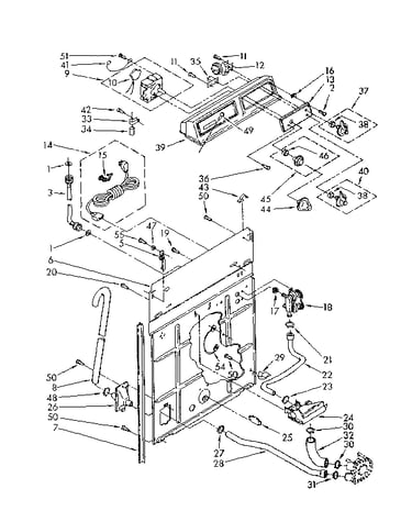 Controls and rear panel parts