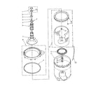 Kenmore 11081351150 agitator, basket and tub parts diagram