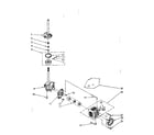 Kenmore 11081351150 brake, clutch, gearcase, motor and pump parts diagram