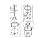 Kenmore 11081664610 agitator, basket and tub parts diagram