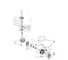 Kenmore 11081664810 brake, clutch, gearcase, motor and pumps parts diagram