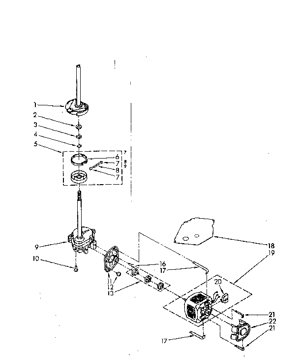 Brake, clutch, gearcase, motor and pumps parts