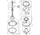 Kenmore 11081675710 agitator, basket and tub parts diagram