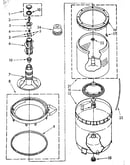 Agitator, basket and tub parts