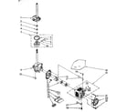 Kenmore 11081675110 brake, clutch, gearcase, motor and pump parts diagram