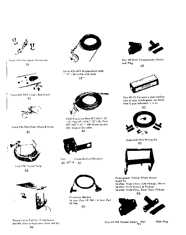 IMPORTANT WINCH ACCESSORIES