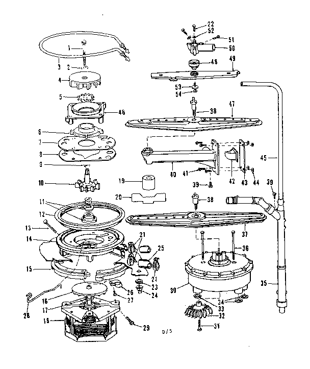 Motor, heater, and spray arm details