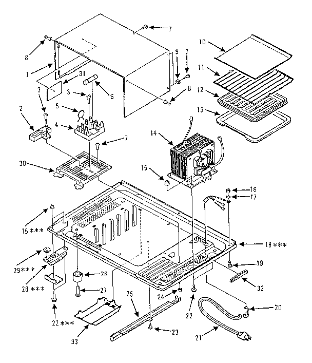 CABINET AND BOTTOM PLATE PARTS