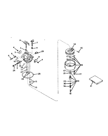 Carburetor no. 631165 - plate no. 6