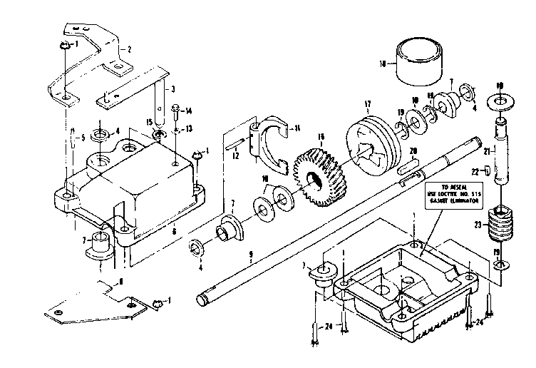 Gear case assembly part no. 85314