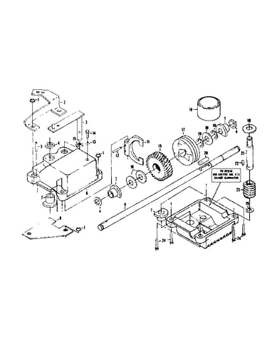 Gear case assembly part no. 85314
