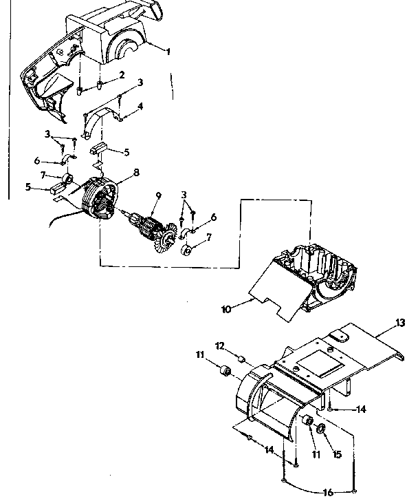 Field and armature assembly