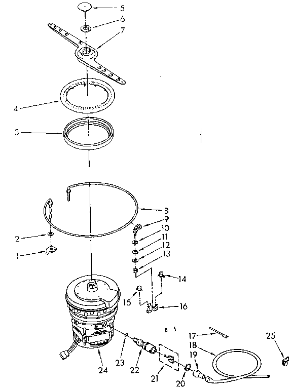Heater, pump and lower spray arm parts