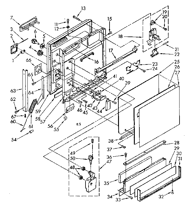 Door and toe panel parts