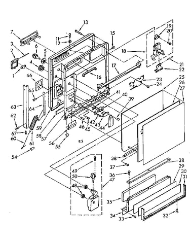 Door and toe panel parts