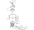 Kenmore 6651587580 heater, pump and lower sprayarm parts diagram