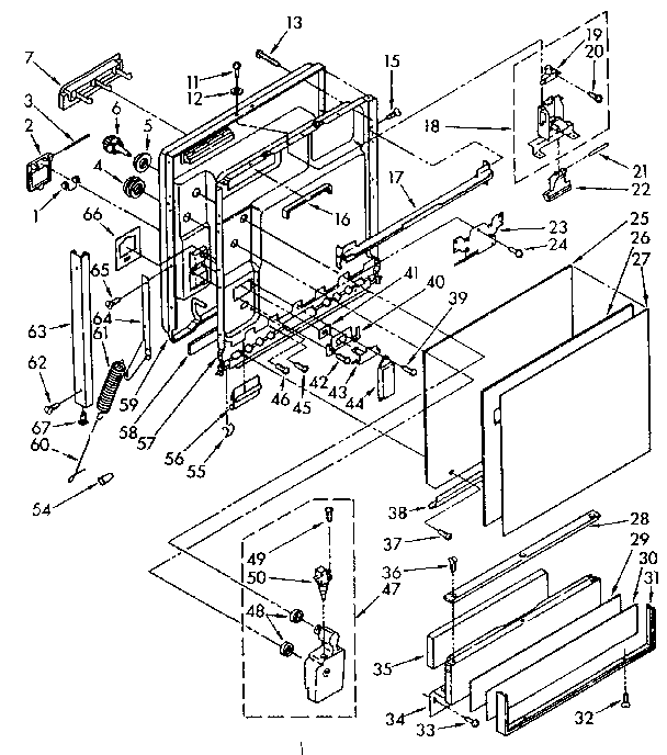 Door and toe panel parts