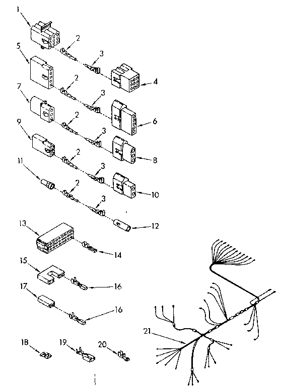 Wire harness and components