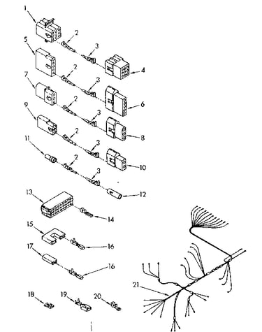 Wire harness and components