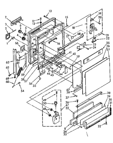Door and toe panel parts