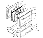Kenmore 1199738710 oven door and storage drawer diagram