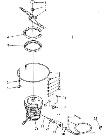 Heater, pump and lower sprayarm parts