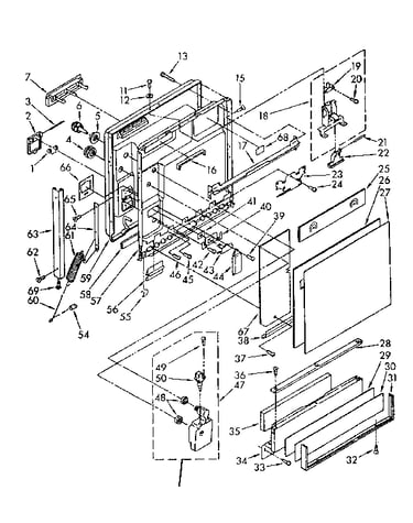 Door and toe panel parts
