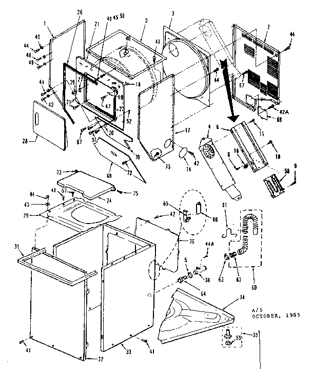 CABINET PARTS, HEATER