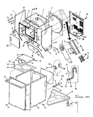 Cabinet parts, heater