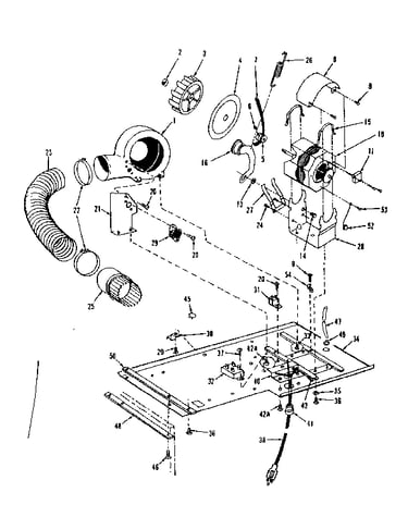 Dryer motor, blower, belt
