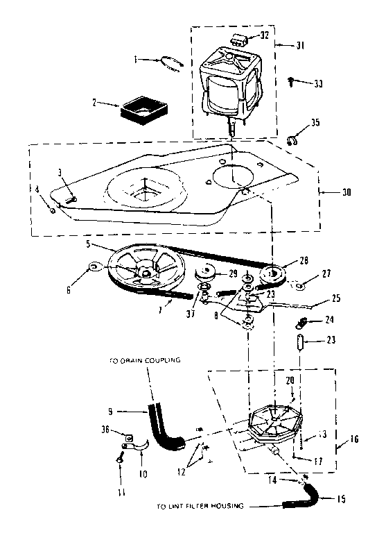 WASHER DRIVE SYSTEM, PUMP