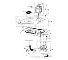 Kenmore 41789695100 washer drive system, pump diagram