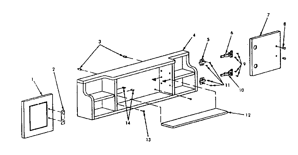 REPAIR PARTS LIST FOR SEARS COSMETIC HUTCH