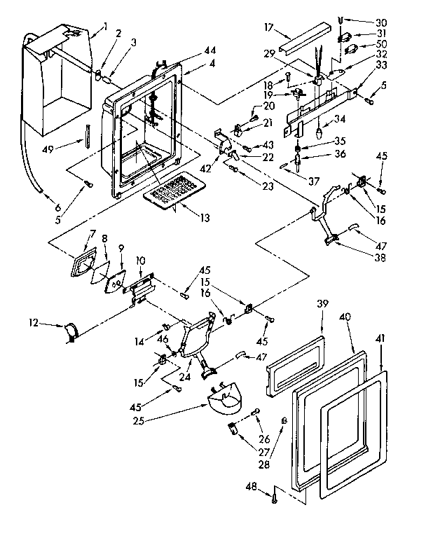 Dispenser front parts