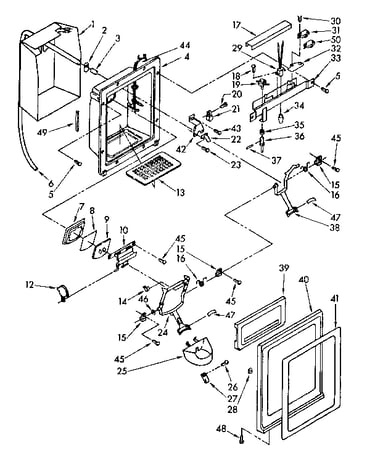 Dispenser front parts