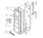 Kenmore 1068542771 refrigerator door parts diagram