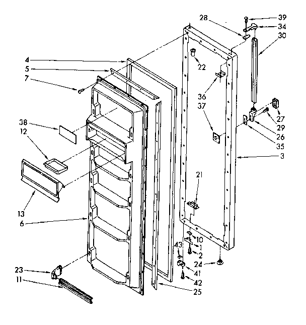 Refrigerator door parts