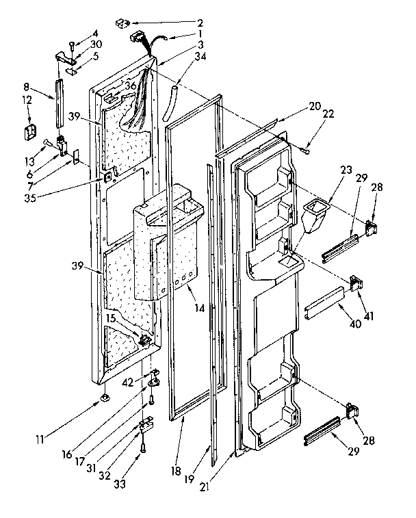 Freezer door parts