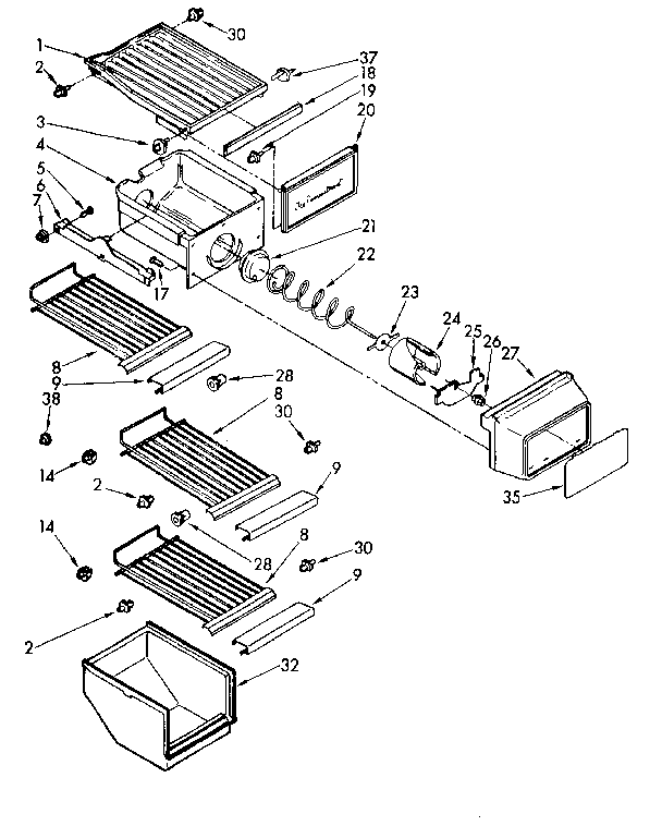 Freezer interior parts