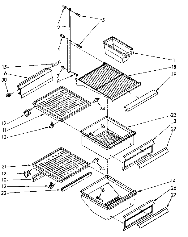 Refrigerator interior parts