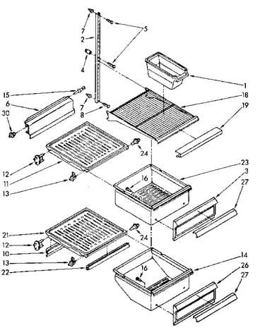 Refrigerator interior parts