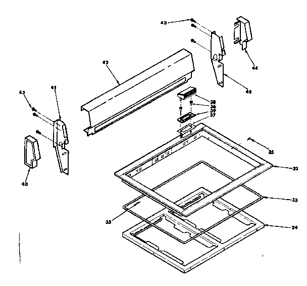 Main top and backguard assemblies
