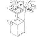 Kenmore 11081476800 top and cabinet parts diagram