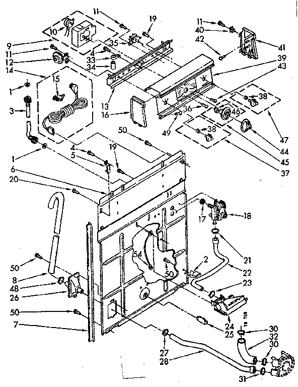 Controls and rear panel parts
