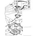 Kenmore 11081476600 machine base parts diagram