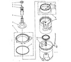 Kenmore 11081360100 agitator, basket and tub parts diagram