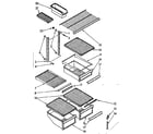 Kenmore 1068648541 shelf parts diagram