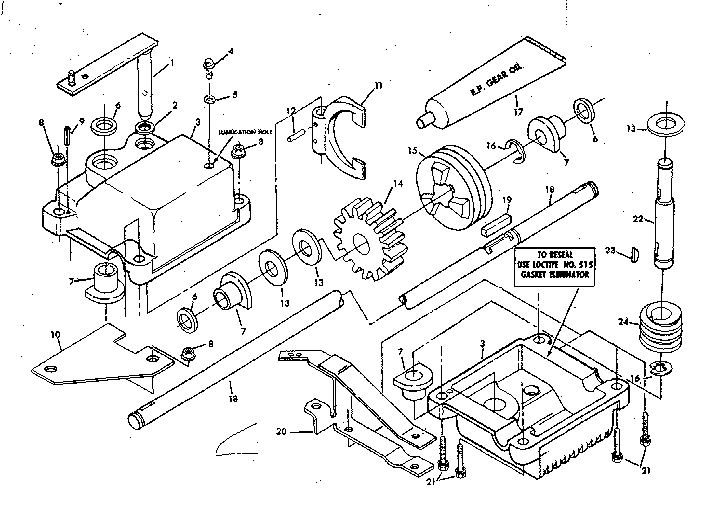 Gear case assembly part no. 83491