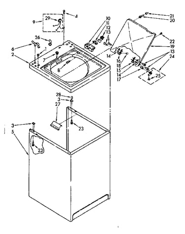 Top and cabinet parts