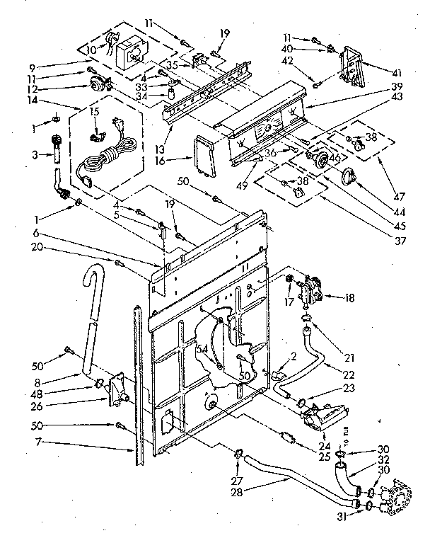 Controls and rear panel parts